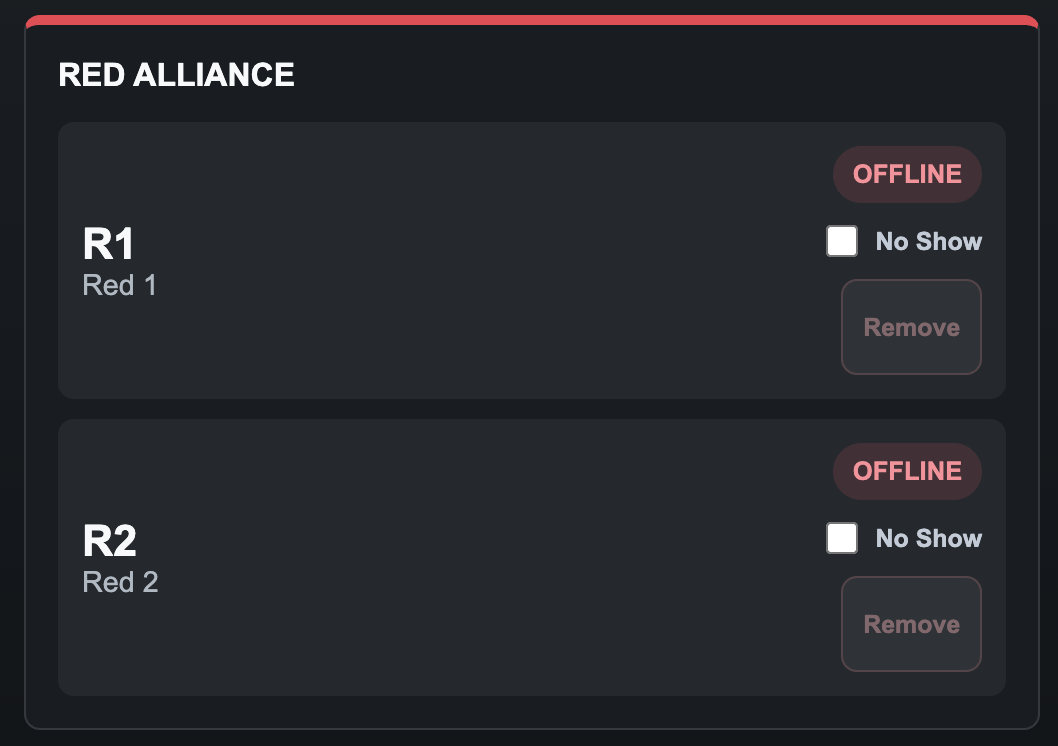 MARLIN PMS Red Alliance station list